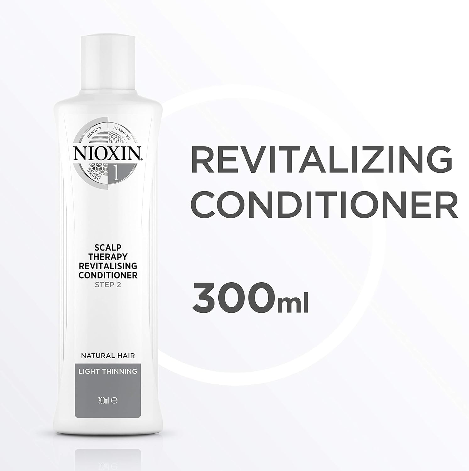 Nioxin System 1 Scalp Therapy Revitalising Conditioner for Natural Hair with Light Thinning, 300Ml image number 1