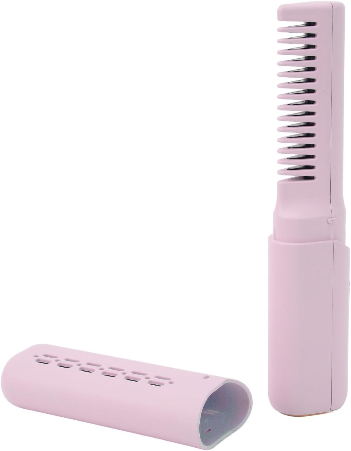 Portable Straightening Brush, Cordless Hair Straightener 2000Mah for Travel (Purple) image number 3