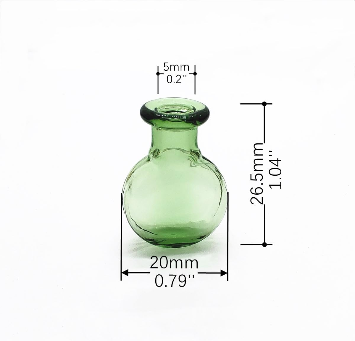 10 Pieces Vibrant Colored Tiny Flat Oval Spell Jars &ndash; Glass Mini Potion Wishing Bottles with Cork Stoppers for Wedding, Party, and DIY Crafts Supplies (Blackish Green) - Brown image number 5