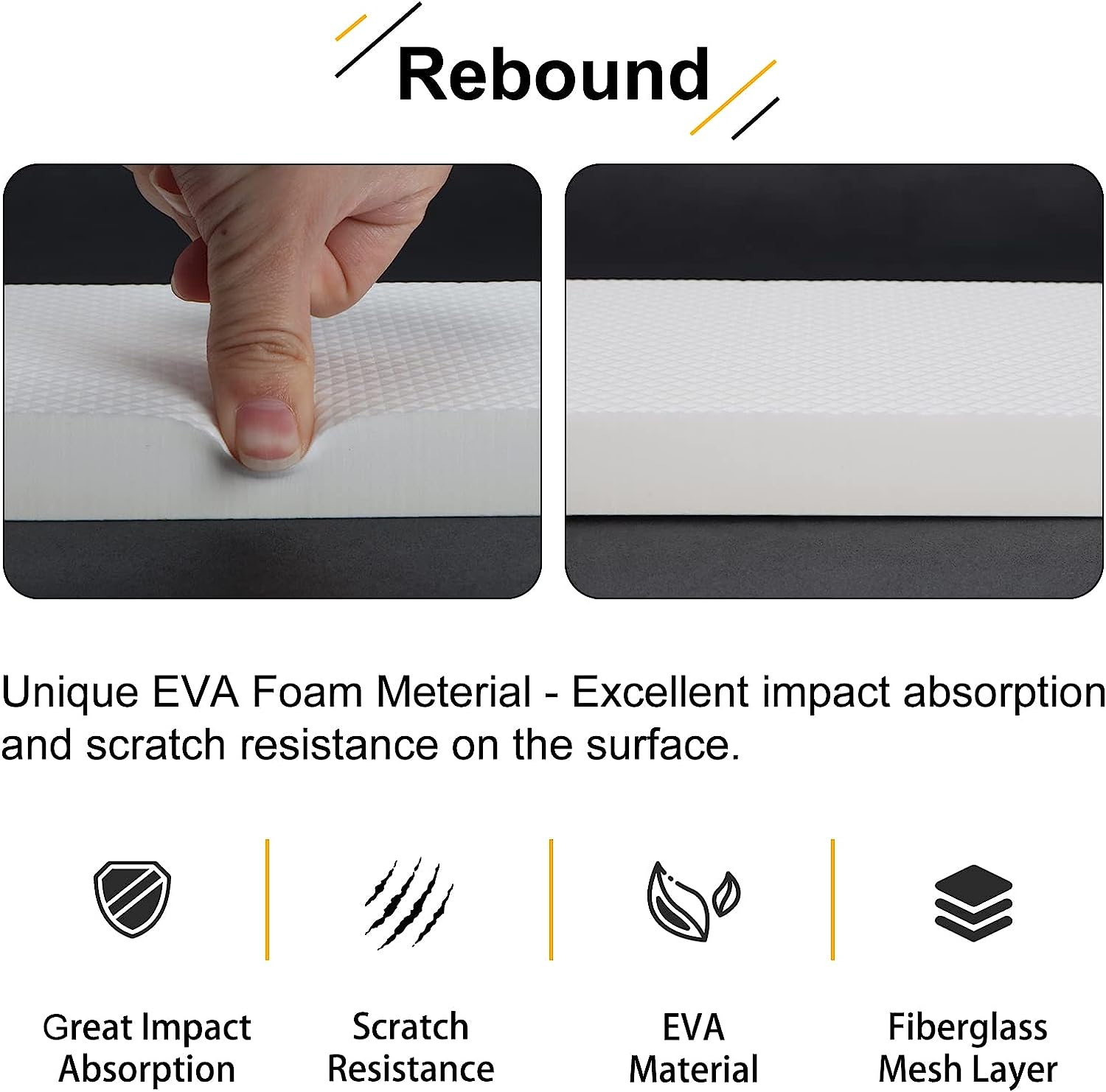 BEWAVE Garage Wall Protector Car Door Corner Edge Waterproof Bumper Guard Protector High Density Self Adhesive EVA Foam Pad for Parking Vehicle image number 1