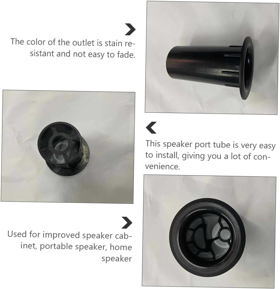 LOLIPPYY 20PCS Speaker Port Tubes Plastic Bass Reflex Replacement Air Outlet for Car Subwoofer Cabinet Low Frequency Sound Enhancement Accessories image number 1