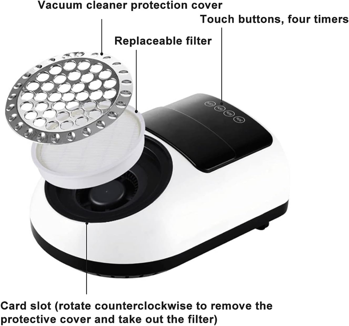 Bouzaak 2-In-1 UV LED Nail Lamp with Dust Collector, 126W Nail Dryer Manicure Tool for Salon Home Use image number 4