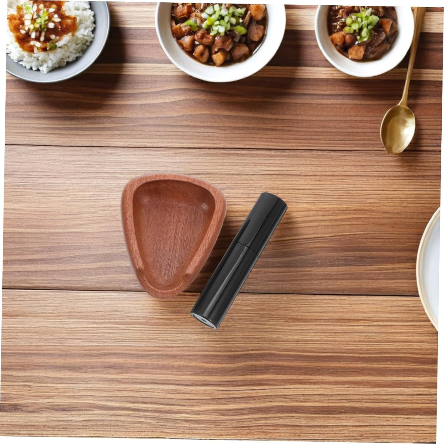 FELTECHELECTR Small Wooden Coffee Bean Dosing Cup with Anti-Static Spray Bottle Set for Espresso Brewing Precise Coffee Powder Measuring Bowl for Home and Professional Use