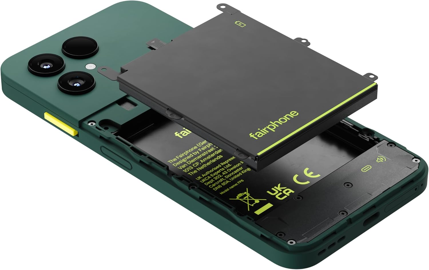 Fairphone (Gen. 6 Smartphone (6.31" Display, 50MP Dual Camera, 8GB/256GB, 4415Mah, Android 15) with Ifixit Precision Screwdriver (Forest Green) image number 4