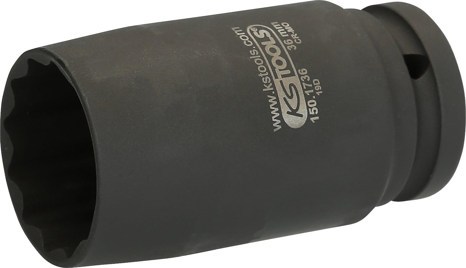 KS Tools 150.1736 Antriebswellen-Kraftstecknuss, 12-Kant, 3/4 Zoll, D&uuml;nnwandig, 36Mm Drive Shaft Impact Socket Point 3/4 Inch Thin-Walled 36 Mm image number 1
