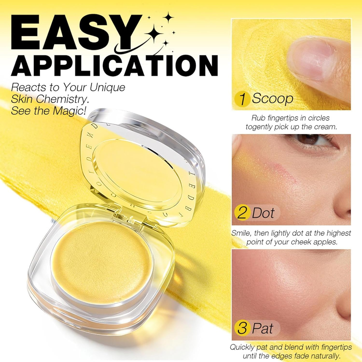 Blush for Cheeks - 6G Hydrating Highlighter,Cheek Blush,For Beauty Cosmetics Skin Women Girl Daily Natural Look image number 4