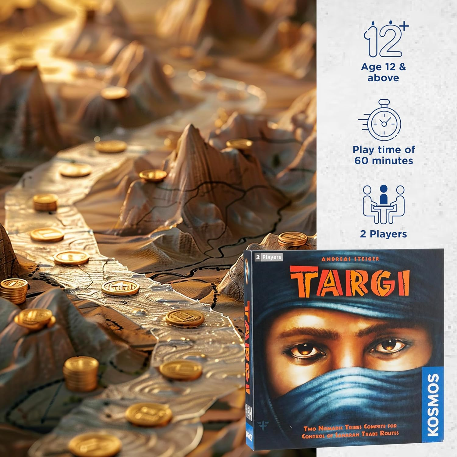 Thames & Kosmos | Targi | Two Player Game | Strategy Board Game | Golden Geek Award Nominee | Kennerspiel Des Jahres Award Finalist image number 5
