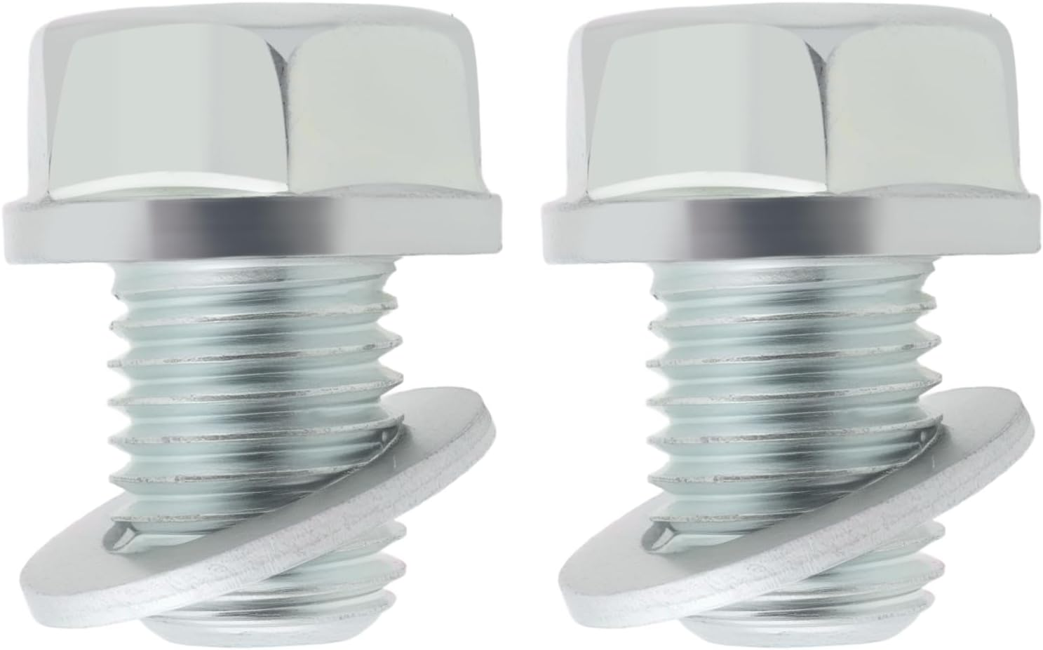 Emagtech 2Set Motorcycle Sump Bolt Plug M12*1.5 with Washer, Oil Drain Plug 92800-12000, 90407-259-000 Compatible with Honda CBF600 CBF1000 CBR125 CBR250 CBR600F image number 1