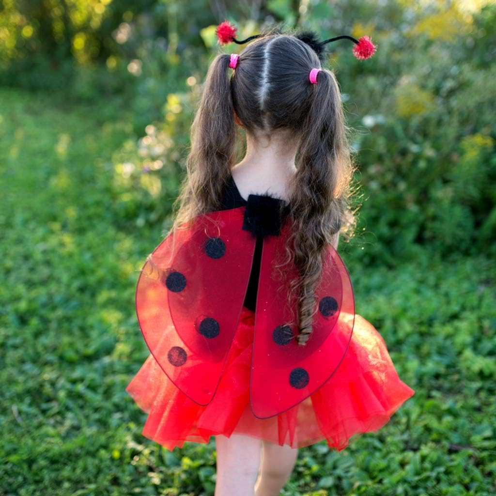 Great Pretenders 43575, Glitter Ladybug Tutu with Wings & HB, US Size 4-6 Red image number 2