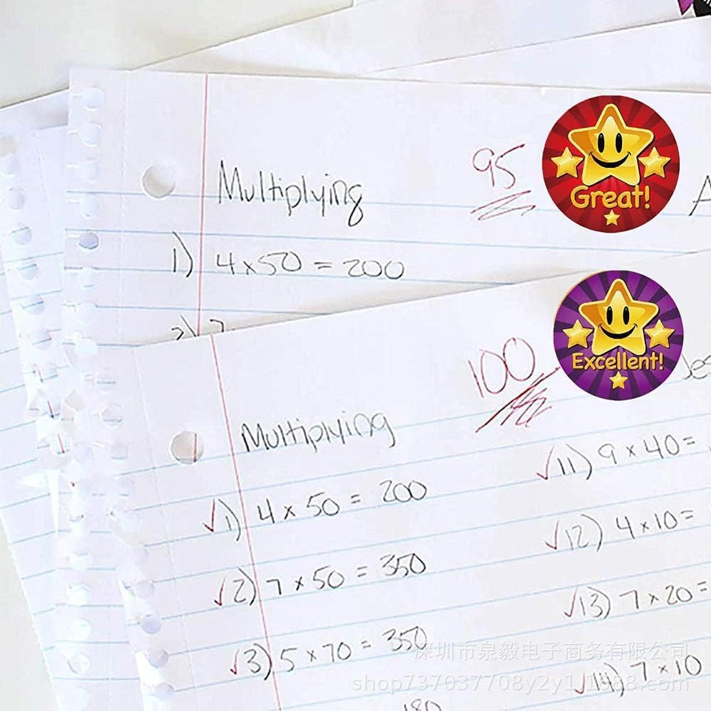 Teacher Adults Parents Classroom School Work Study Training Award Motivational Stickers,2Roll Teacher Reward Sticker School Supplies Roll Sticker Potty Training Stickers,Motivational Stickers for Kids image number 1