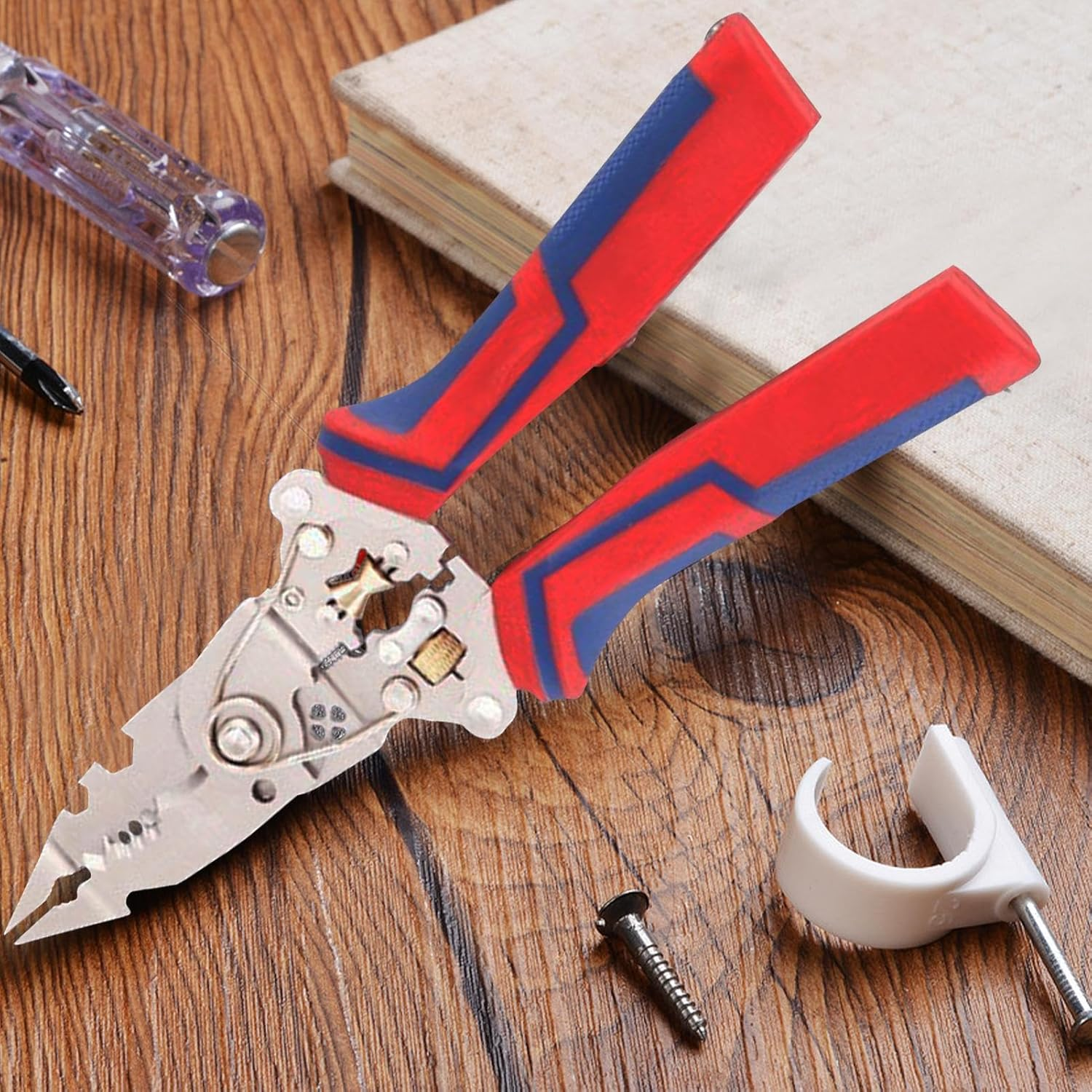 Wire Stripper | Foldable Electrical Pliers | 13-In-1 Electrician Repair Splitter Cable Stripping Tool for Daily Automotive Home Industrial Commercial Marine Electronics image number 3