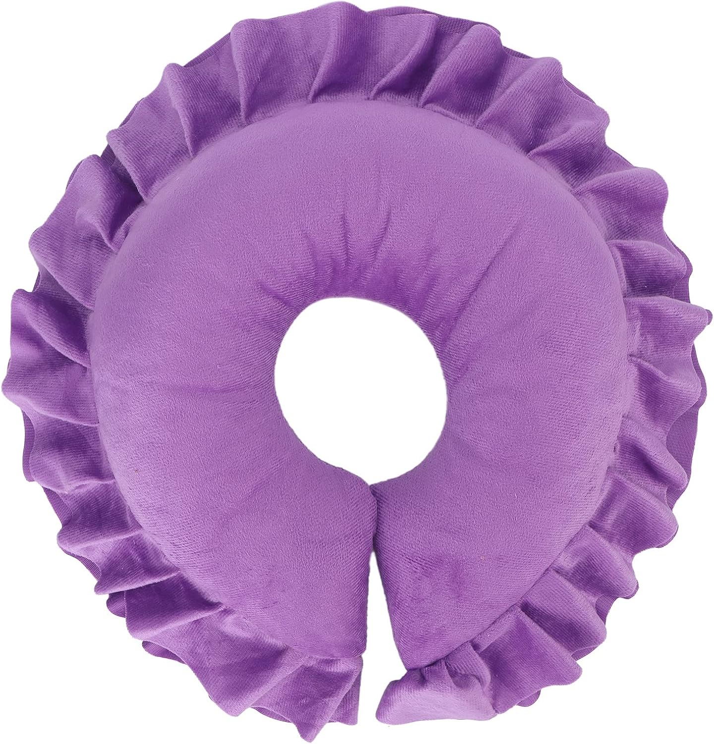 OKJHFD Face Pillow U-Shaped Neck Support Cushion, U Shaped Neck Support Cushion Soft Table Bed Face Pillow for Beauty Salon SPA Massage (Purple) image number 1