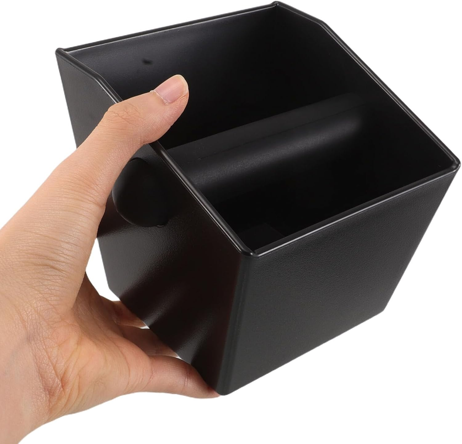 DONFAMDS Espresso Coffee Knock Box Black Square Coffee Grounds Bin Removable Knock Bar Non-Slip Base Waste Disposal image number 6