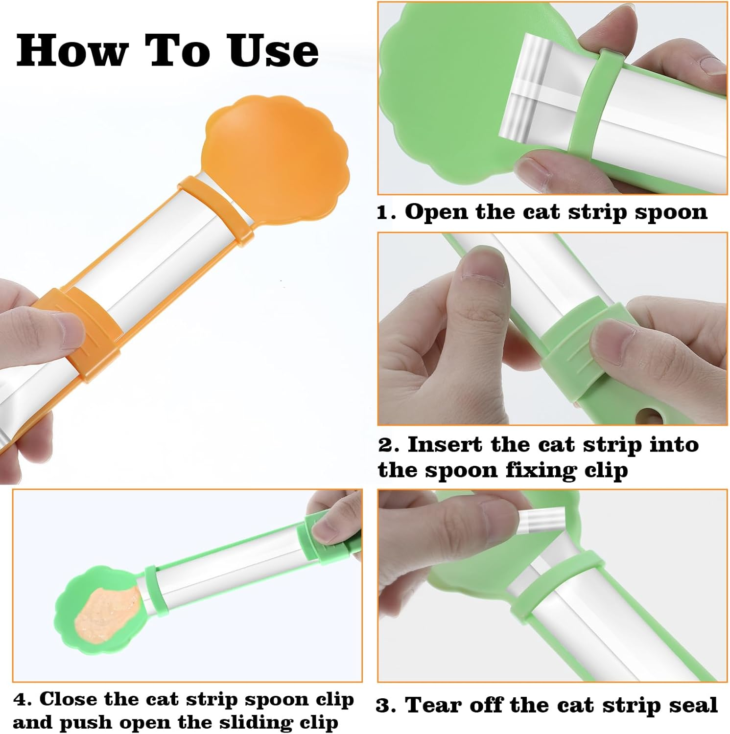 Bremorou Pack of 3 Cat Spoons, Cat Food Spoons, Pet Food, Can Spoon, Food Can Spoon, for Pet Food, Practical Mixing Spoon, Silicone Pet Food, Can Spoon for Dogs, Cats, image number 1