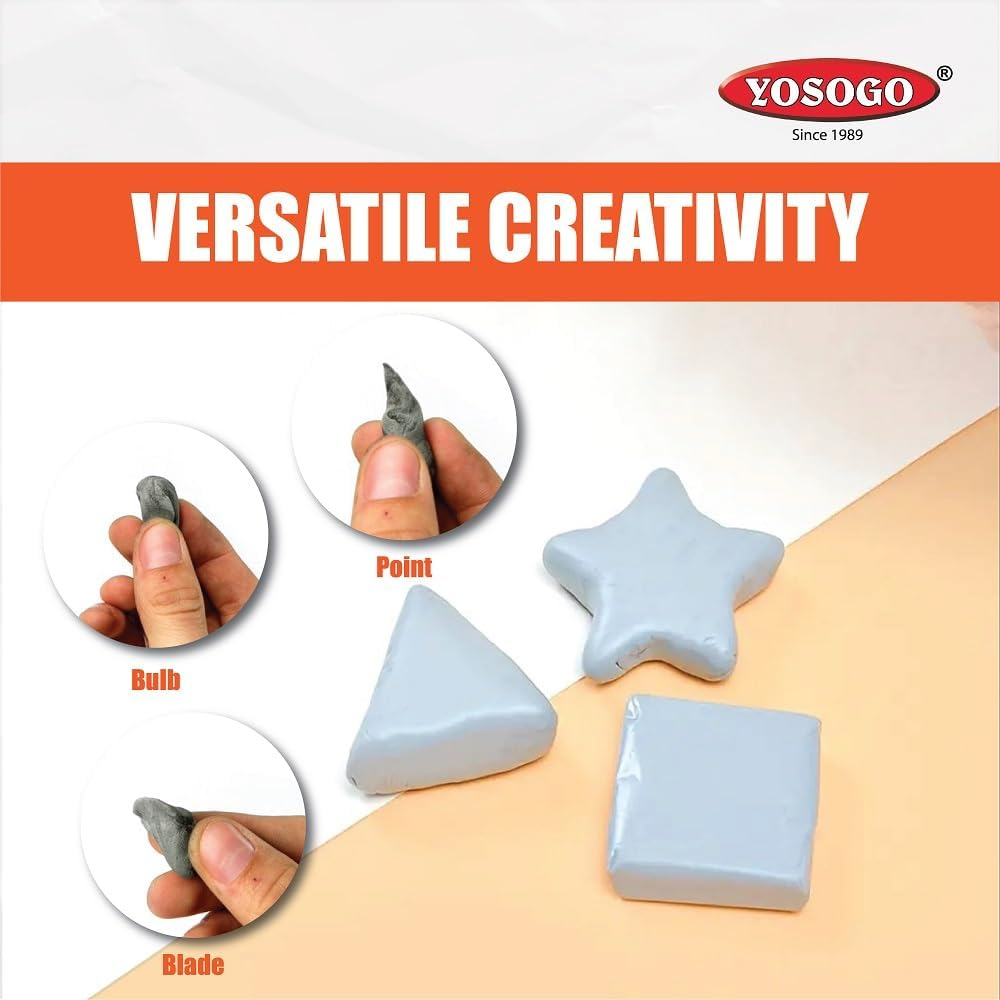 Yosogo Kneadable Art Eraser with Case (2 Pieces)