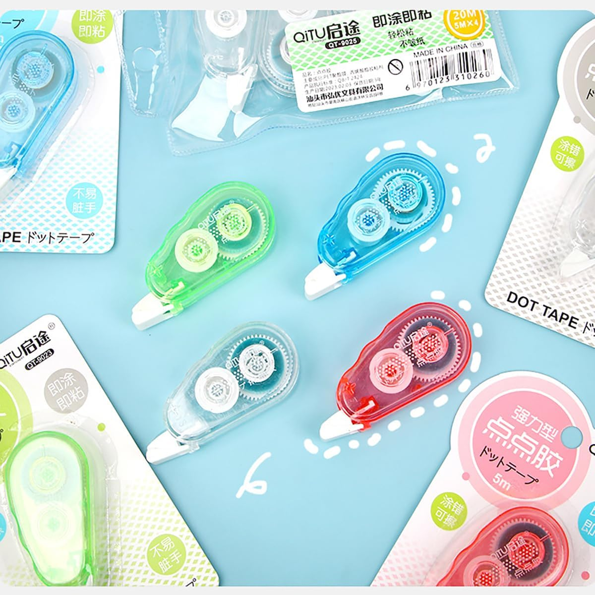 Double Sided Tape Roller, Scrapbooking Tape, Permanent Adhesive Tape Dispenser Runner for Crafts and Arts Projects, Photo-Safe, 0.3-Inch by 315-Inch (4) image number 4