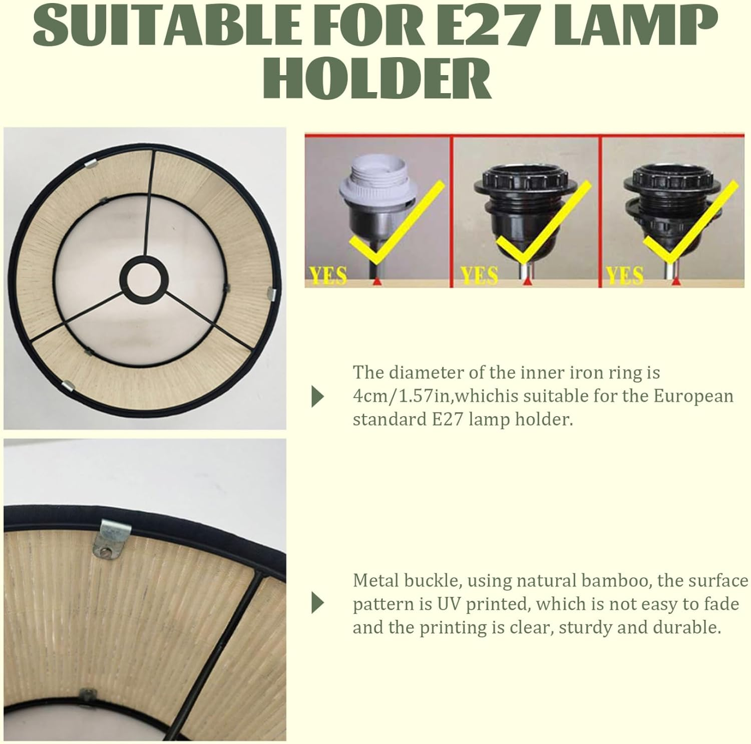 Lampshade for Table Lamps, 12X8 Modern Pattern round Drum Table Lamp Shades Easy Fit for Living Rooms, Bedroom, Hallways, Reading Room, Green Parrot image number 4