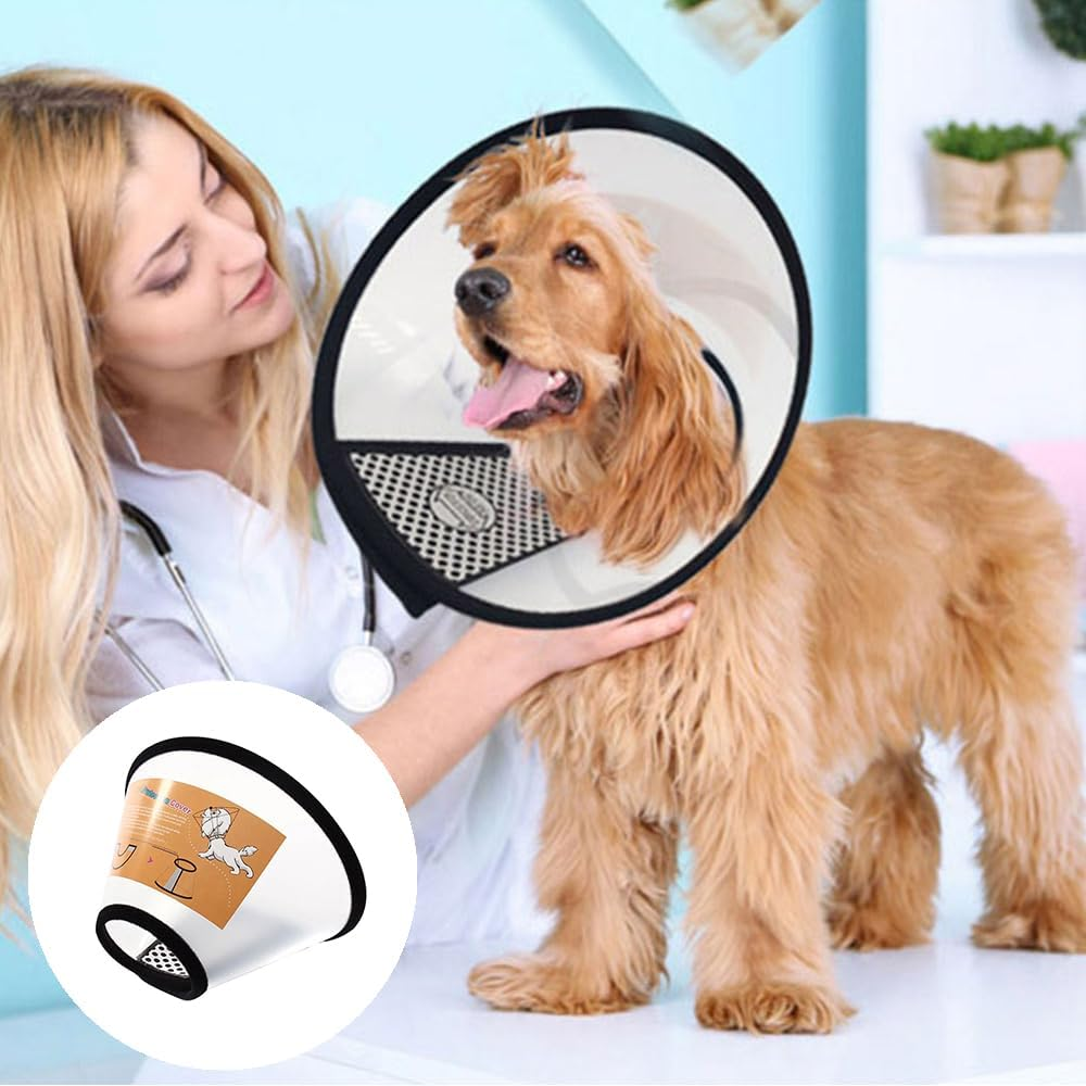 1 Pcs Dog Cone Collar Elizabethan Neck Collar Adjustable Pet Cone Protective Collar Cat Cone Collar for Dogs and Cats image number 5