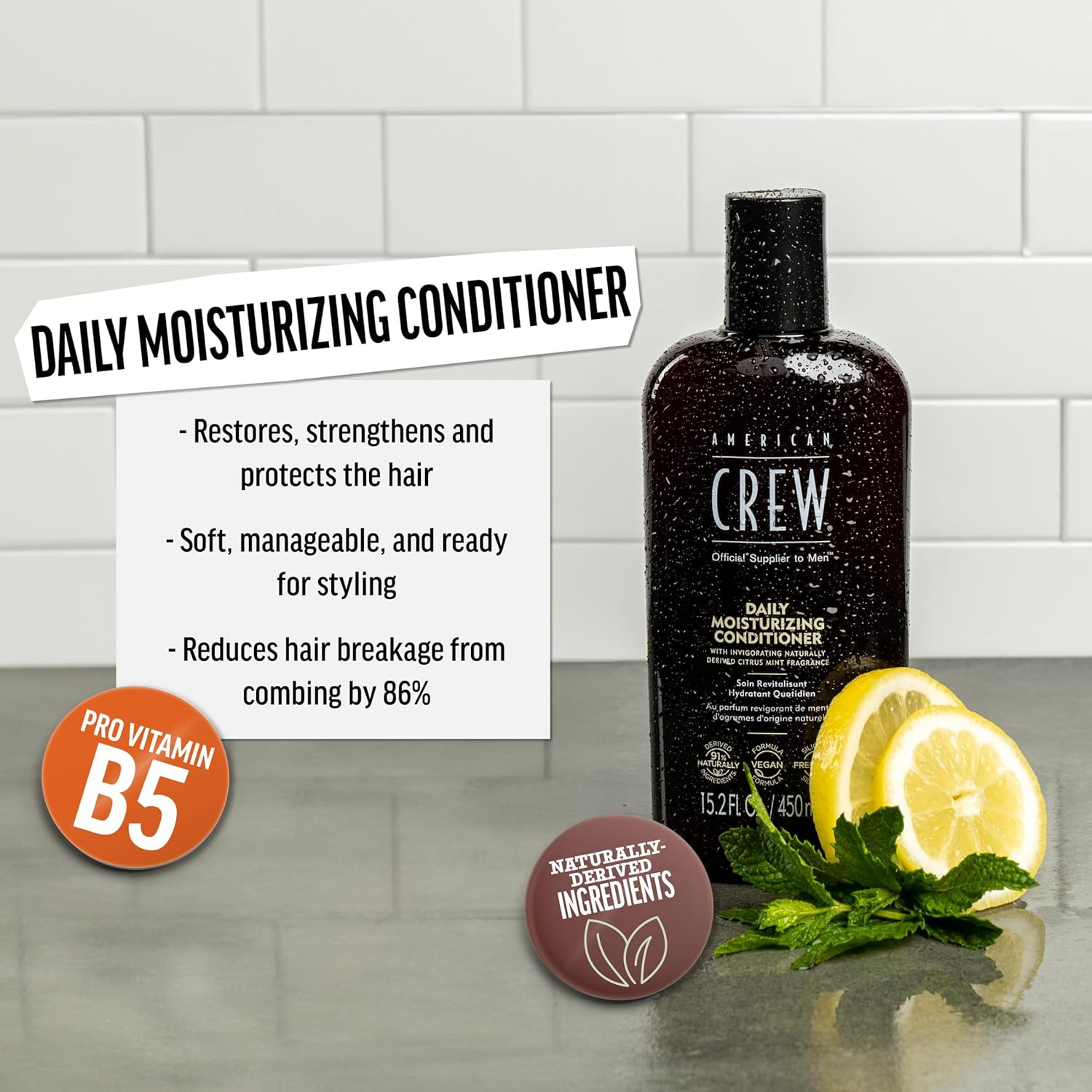 American Crew Men'S Daily Moisturising Conditioner 1 Litre image number 2