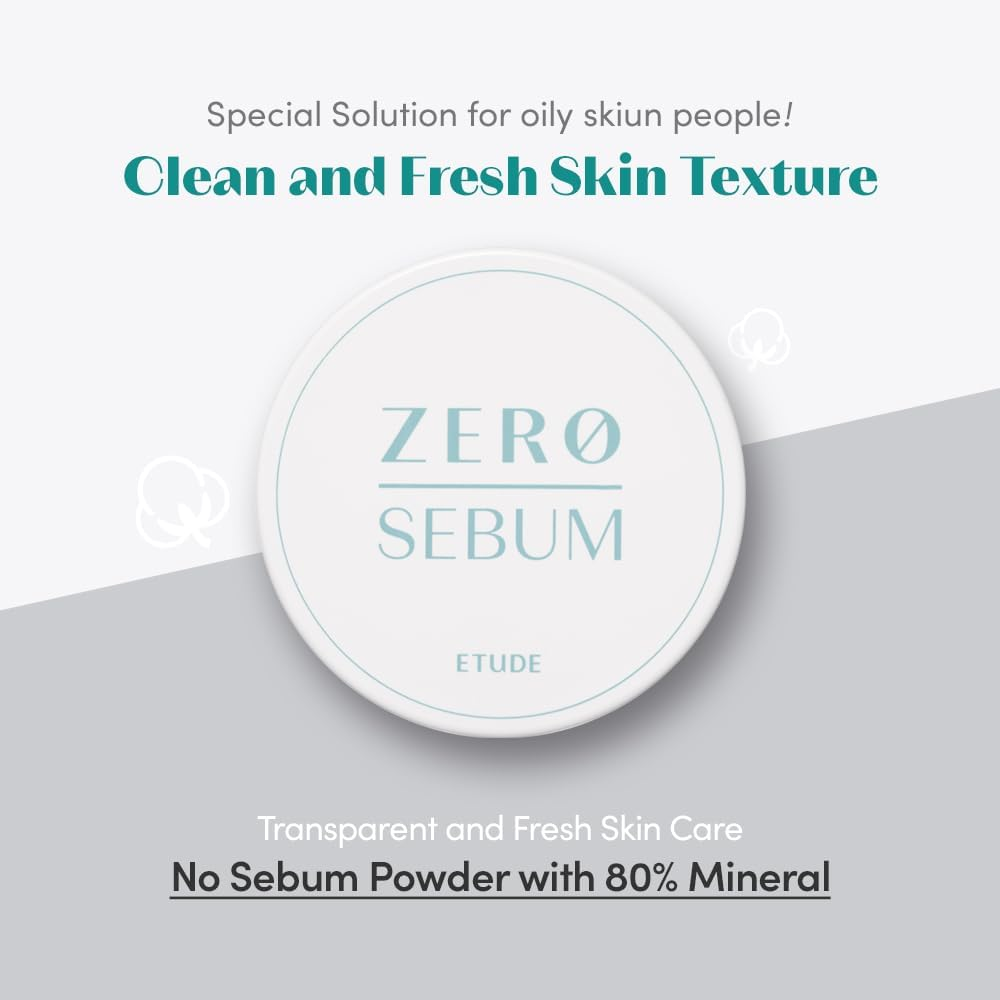 ETUDE Zero Sebum Drying Powder 4G (23AD) | Lightweight Oil Control No Sebum Loose Face Powder with 80% Mineral | Long Lasting for Setting or Foundation Makes Skin Downy, Korean Makeup, Kbeauty image number 4