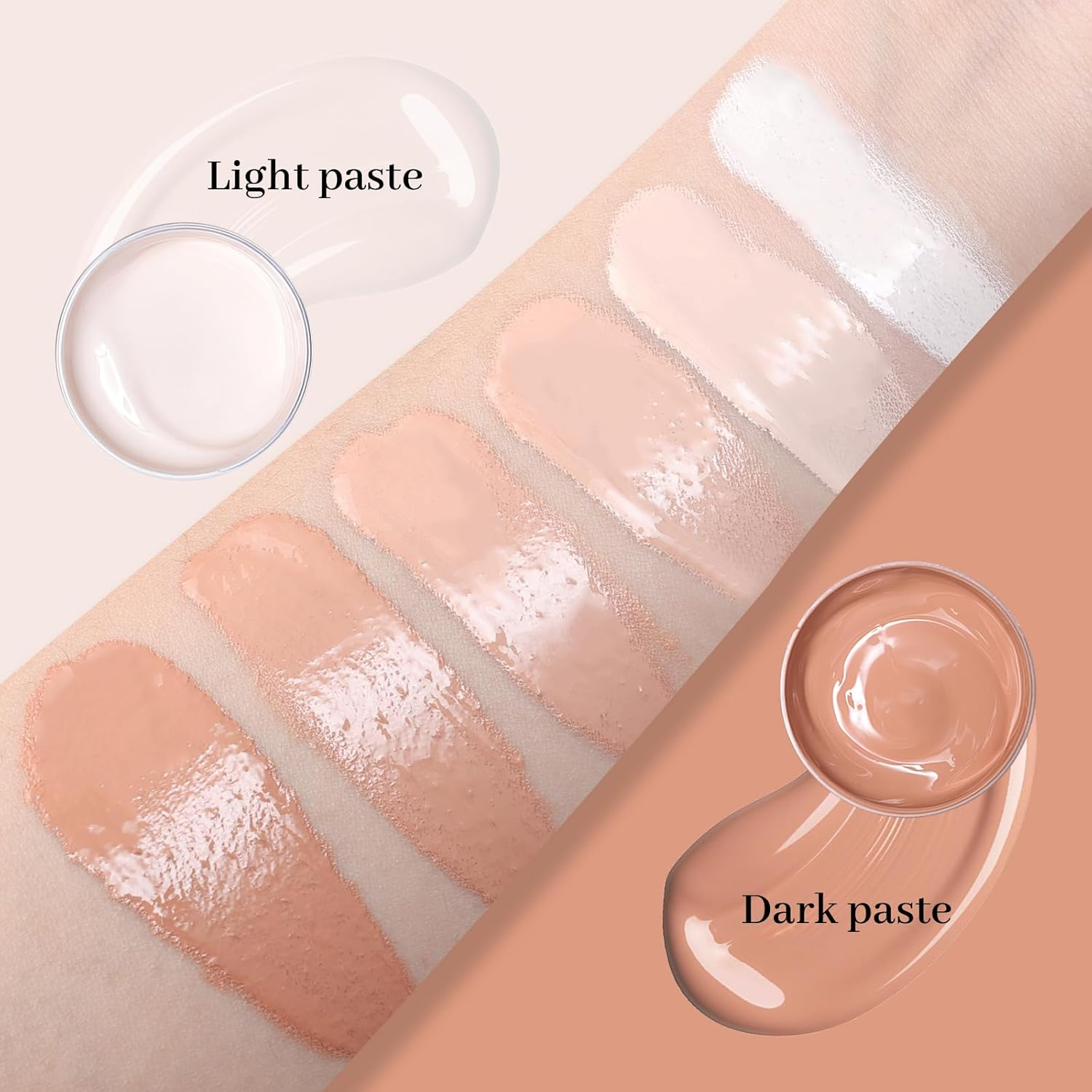 DAGEDA 2 Colors Tattoo Cover up Makeup Waterproof,Blendable Colors Body Concealer,Natural Invisible Skin Concealer Body Makeup,Suitable for Tattoos/Scars/Dark Spots Cover Up