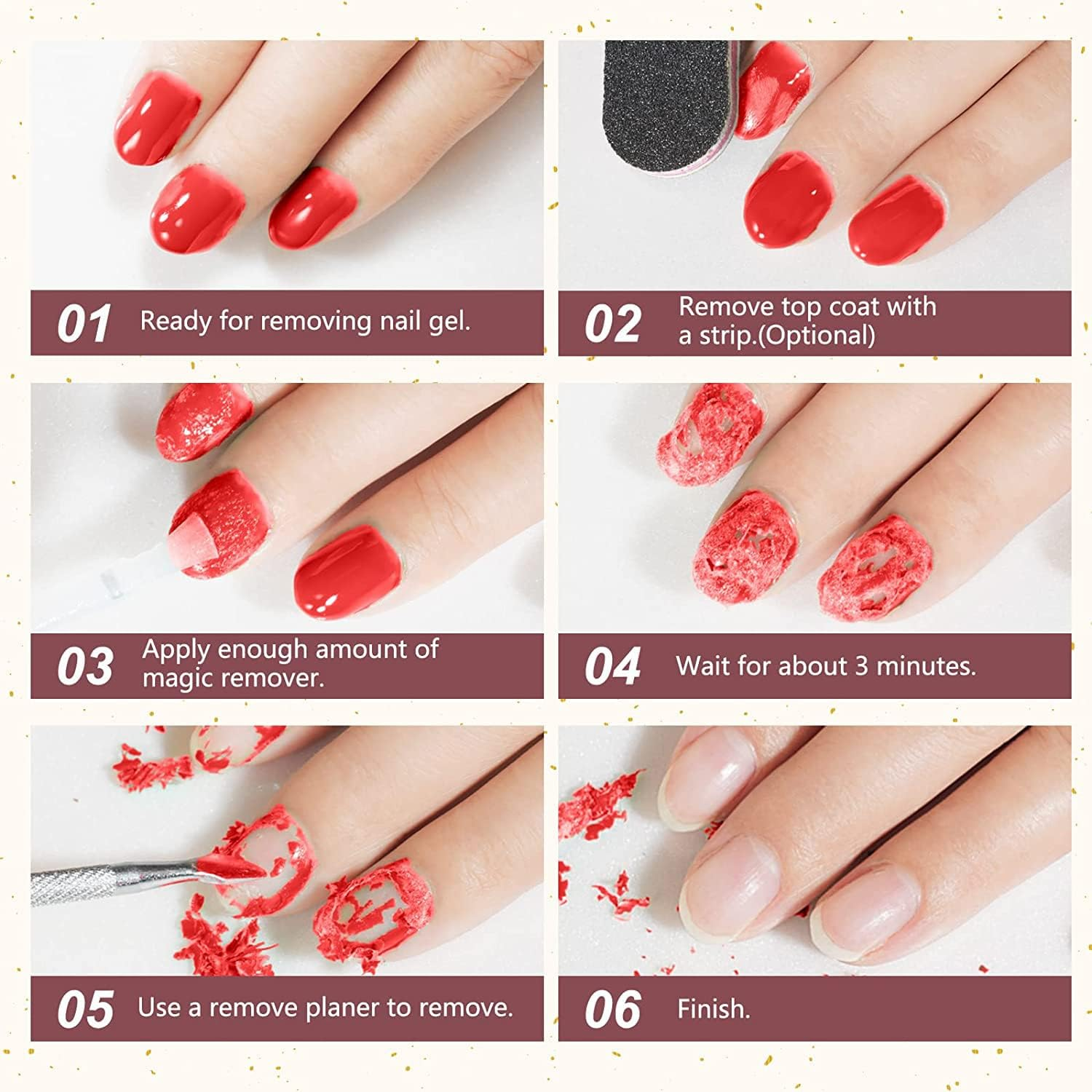 KRISNICE Gel Nail Polish Remover 2Pcs, Professional Gel Polish Remover for Nails, No Need for Foil, Quick & Easy Polish Remover in 2-3 Minutes, No Need Soaking or Wrapping(Kxj2-001) image number 2