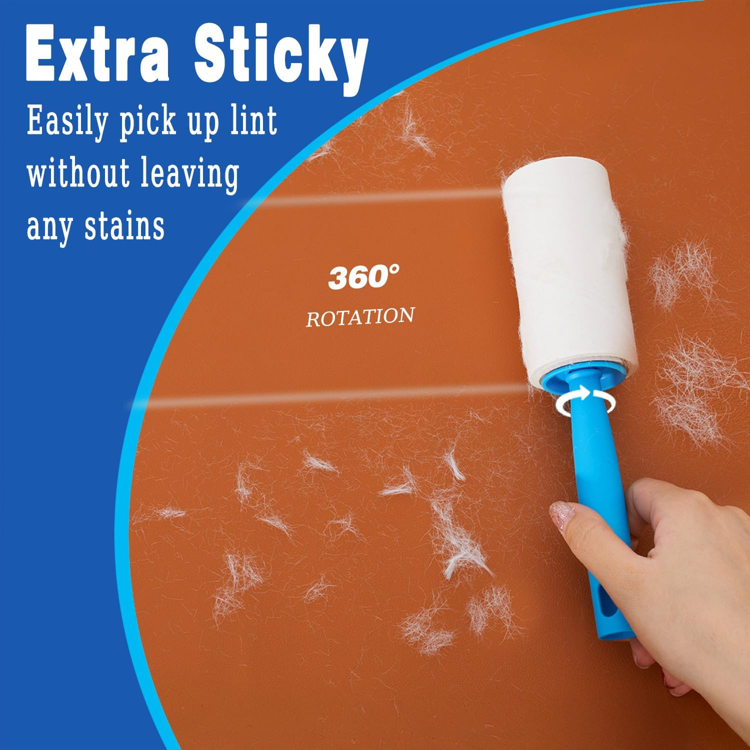 Bryzant Lint Rollers for Pet Hair Extra Sticky 800 Sheets Pet Hair Remover,Suitable for Clothes, Furniture, Carpet, Dog & Cat Removal (800 Sheets) image number 1