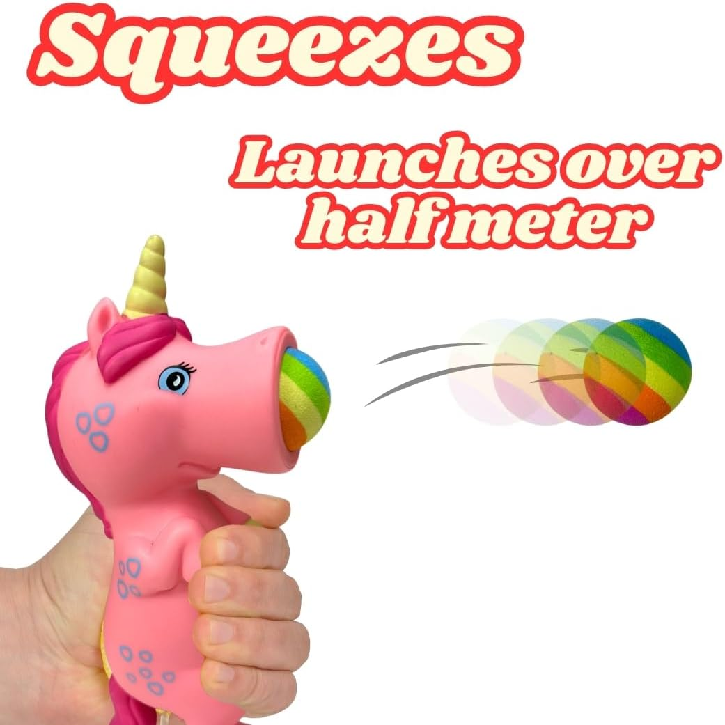 Hog Wild Popper &ndash; Fun and Engaging Foam Ball Shooter for Kids &ndash; Perfect for Building Strength and Coordination! (Unicorn) image number 3