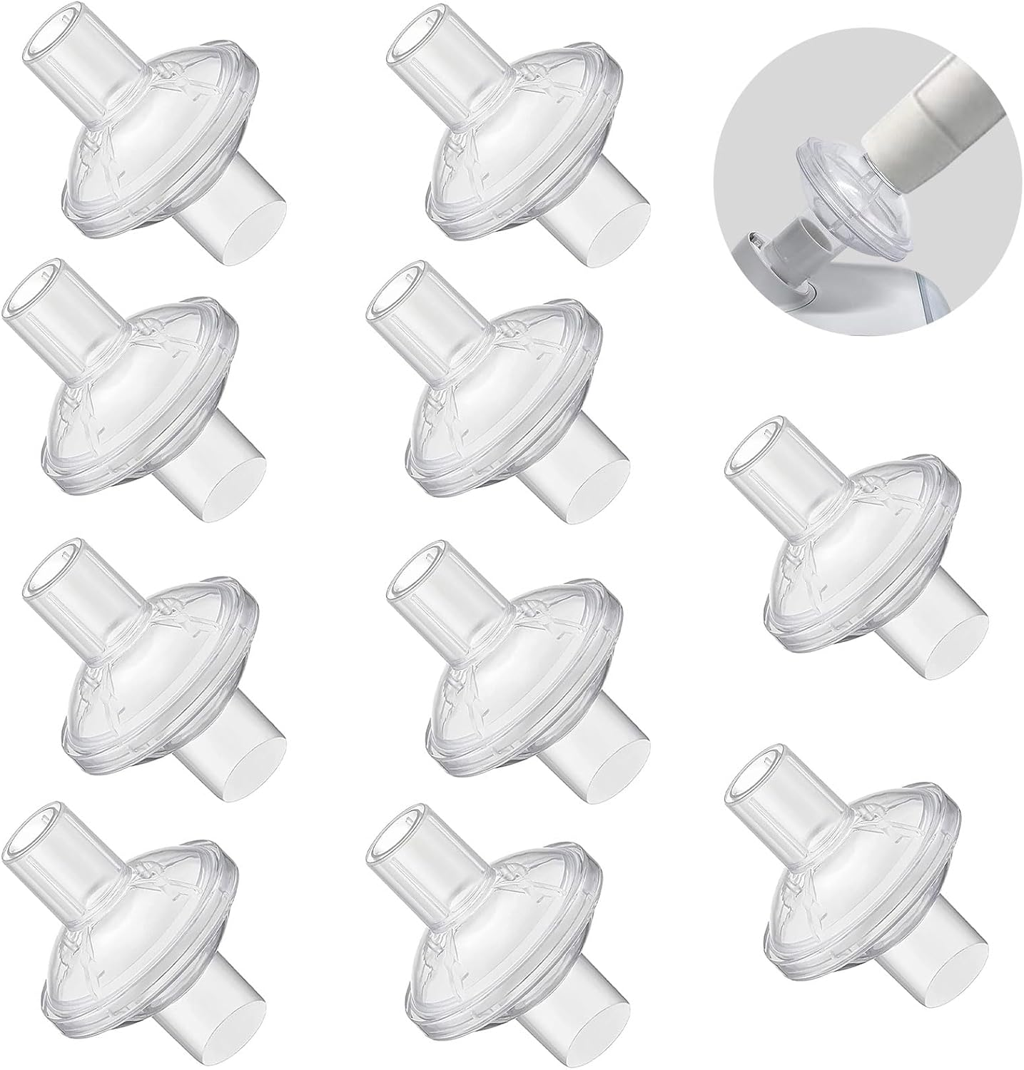 10 Packs Universal Inline Filters Compatible with CPAP and Bipap Machines for Dreamstation Recalled for Resmed Fits 22MM Heating Tube Fresh Air and Purify image number 4