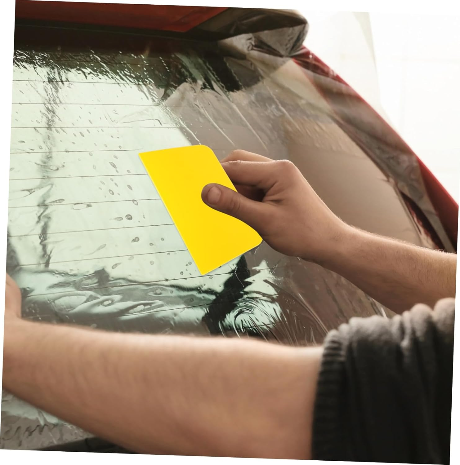 CVUTOVO 3Pcs Auto Body Filler Spreaders Soft Flexible Scraper for Applying Fillers Car Paint and Vinyl Wrap Application Automotive Use image number 3