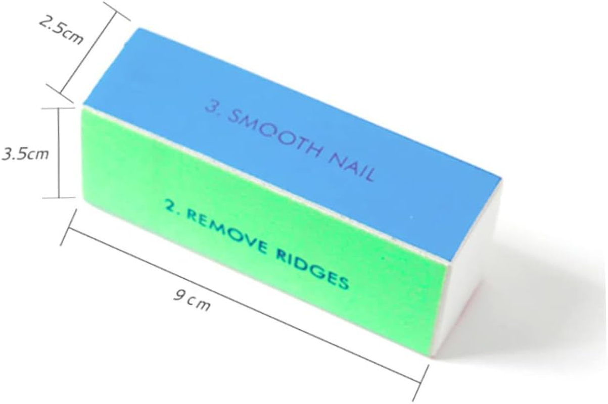 10PCS Professional Manicure Tools Kit 4 Way Nail Buffer Block Nail Buffing Sanding Files Nail Art Supplies Nail Buffer Block Sanding Block for Professional Salon or Home Use image number 6