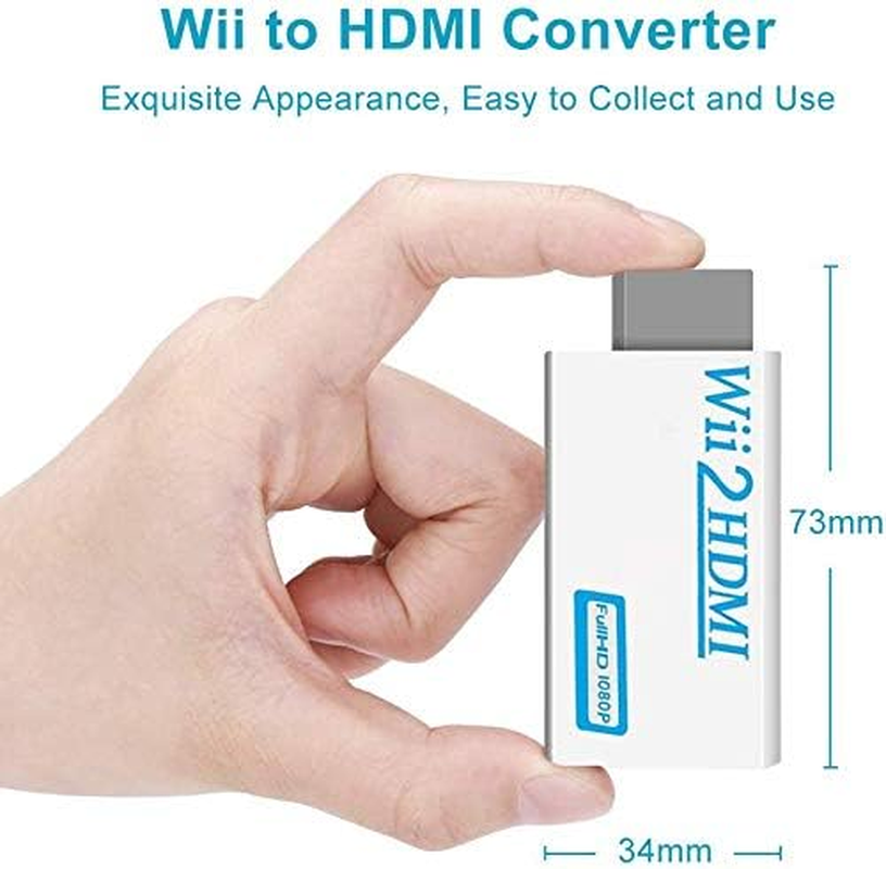 Wii to Hdmi Converter, Vienon Wii to Hdmi Adapter, Wii to Hdmi1080P 720P Connector Output Video & 3.5Mm Audio - Supports All Wii Display Modes (White) image number 3
