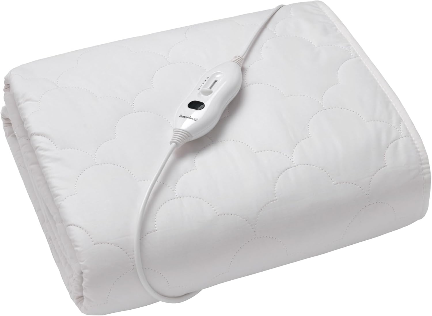 Dreamaker 100% Cotton Filling and Natural Cotton Cover Quilt Electric Blanket Fully Fitted Heated Blanket Overheat Protection Adjustable 3 Heat Settings LED Display Detachable Controller (Single) image number 1