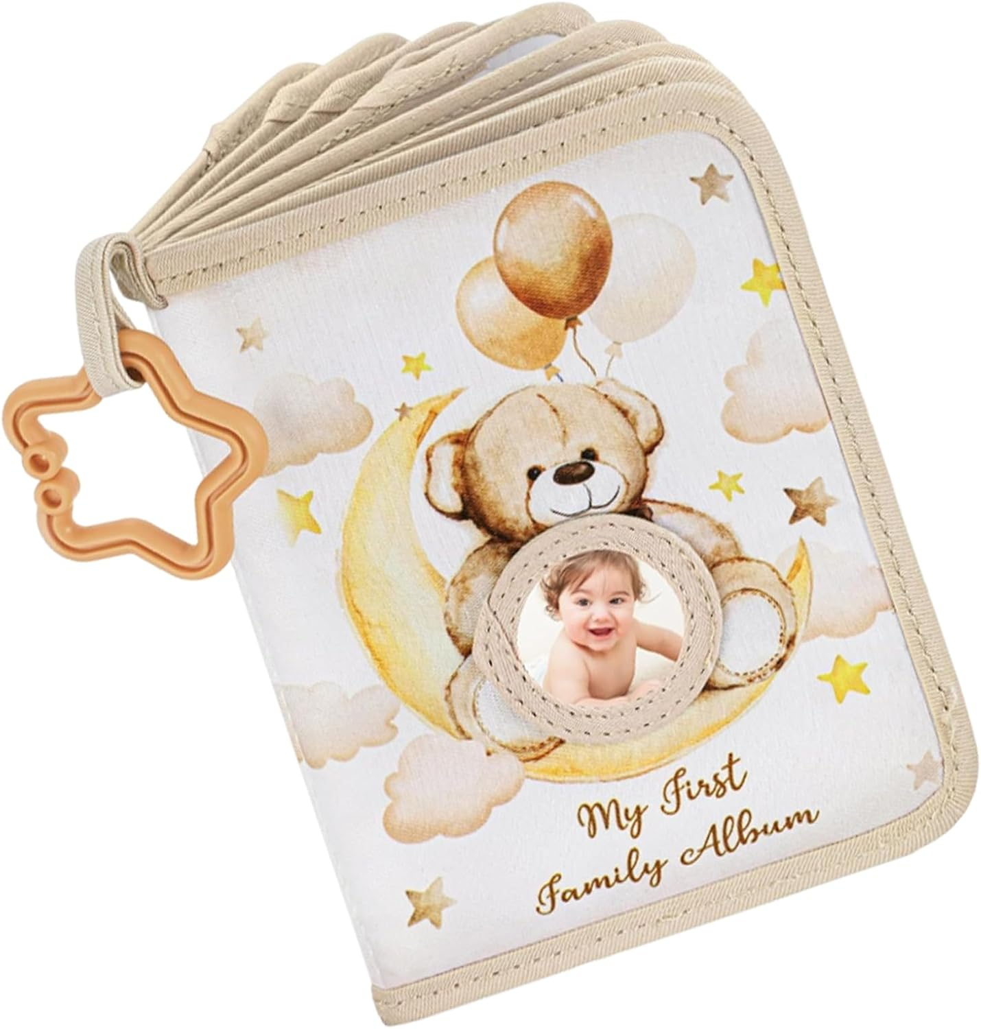 Toddler Family Photo Album | Soft Family Photo Album for Toddler - Educational Bear-Themed Memory Book Keepsake for Siblings Father Sisters Girls Boys Mother image number 2