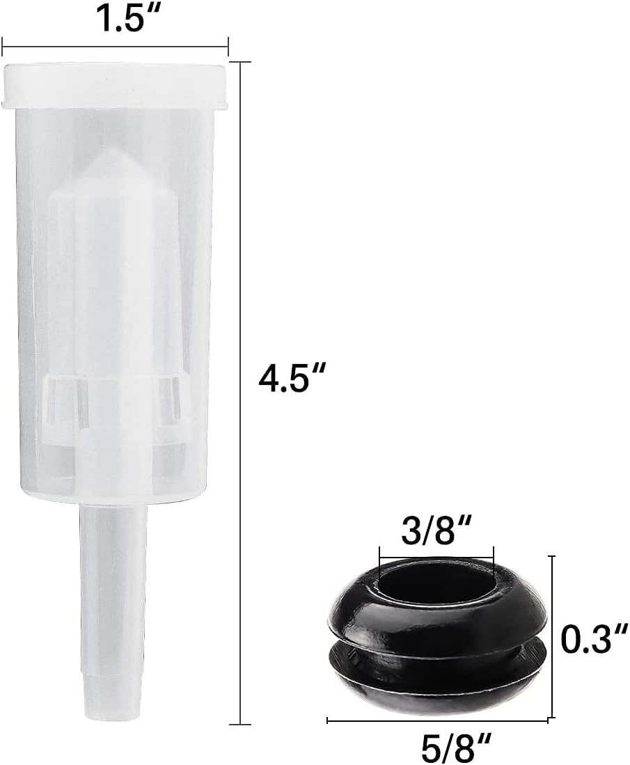 4-Piece Airlock Fermentation Beer Wine Brewing Air Locks with Silicone Grommets for Sauerkraut Kimchi Kombucha ((NO Jars) image number 1