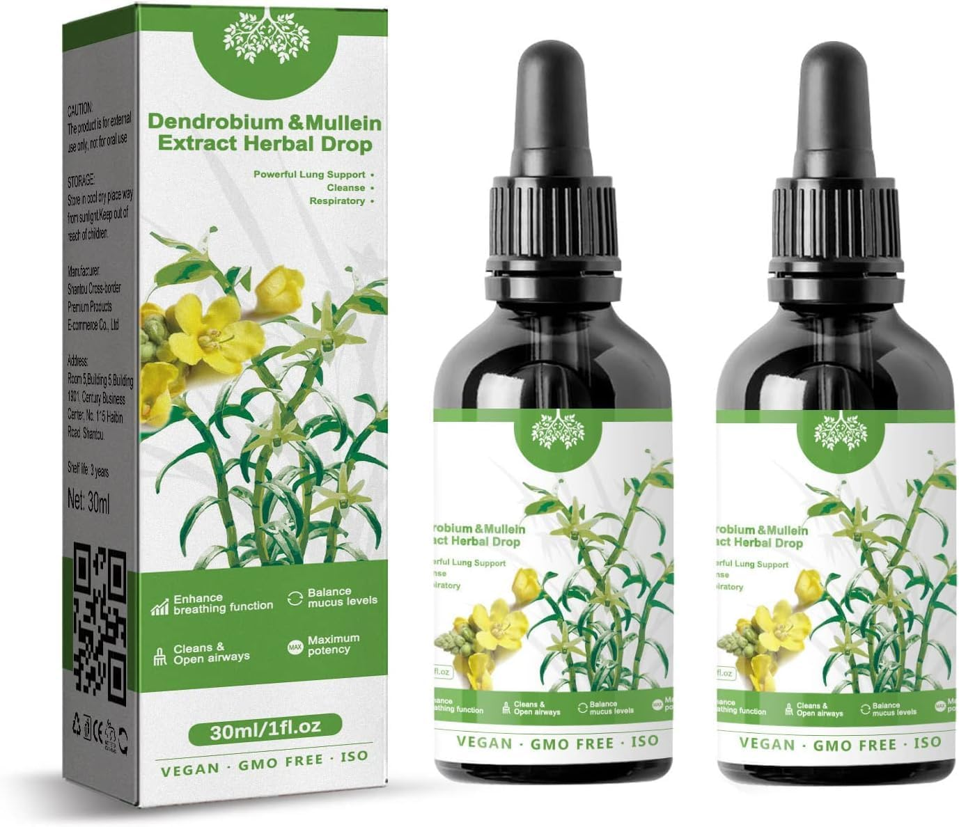 Herbal Body Care Essence with Dendrobium & Mullein Extract,Dendrobium Extract & Mullein Herbal Drops,Herbal Lung Health Essence