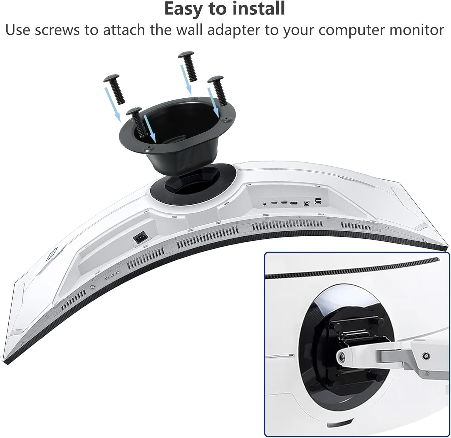 Wall Mount Adapter Bracket Compatible with Samsung 49'' Odyssey Neo G9 Monitors for G95T G97T G95NA （Not Applicable for 49'' Odyssey OLED G9 G93SC G93SD G95C G95SC G95SD ） image number 2
