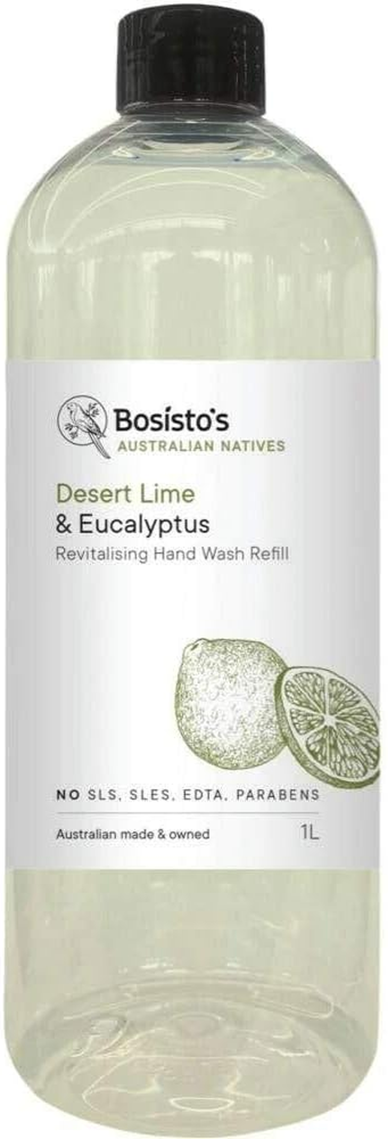 1L Hand Wash Refill Lime Eucalyptus Bosisto'S Revitalising Soap Free Liquid Gel