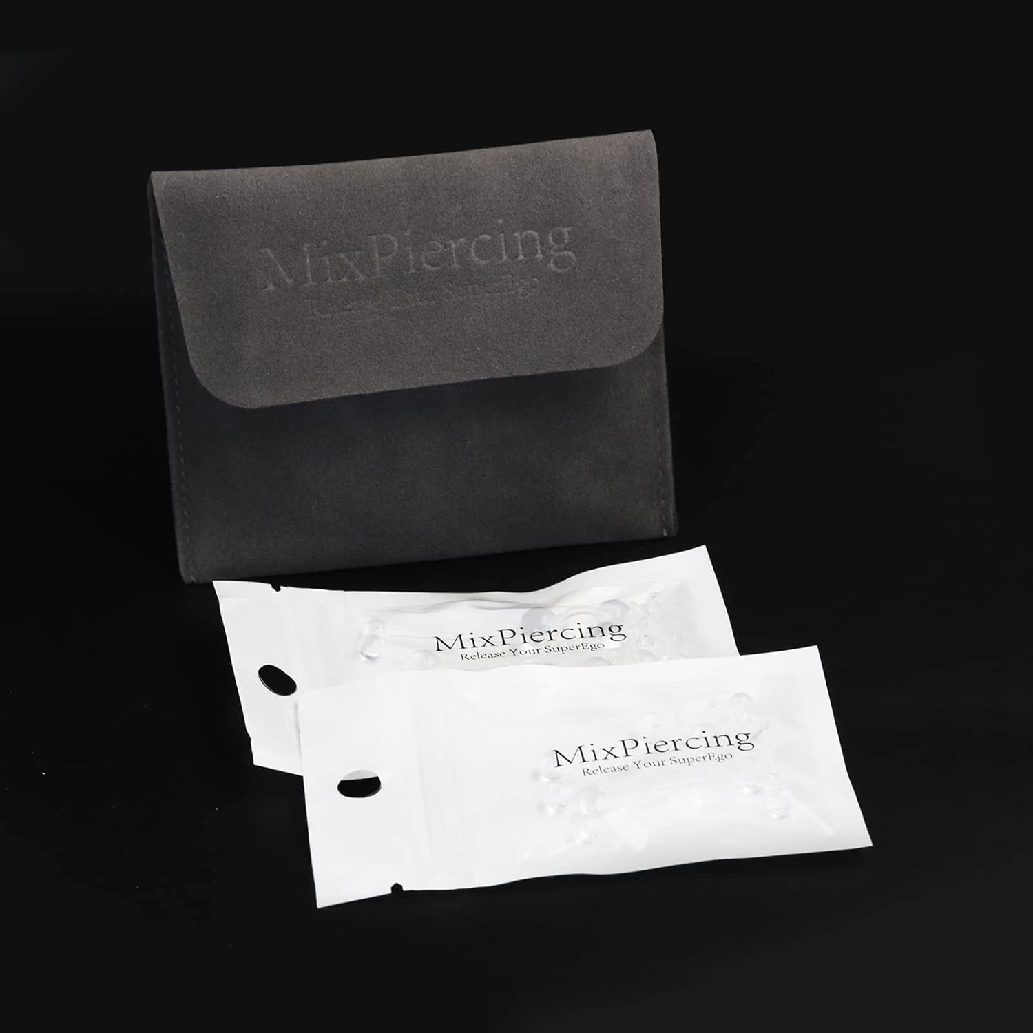 48Pcs Clear Piercing Retainers Jewellery Plastic Nose Tongue Nipple Belly Bars Eyebrow Lip Labret Stud Septum Hoops Cartilage Industrial Tragus Earring Retainer for Surgery Mri image number 4