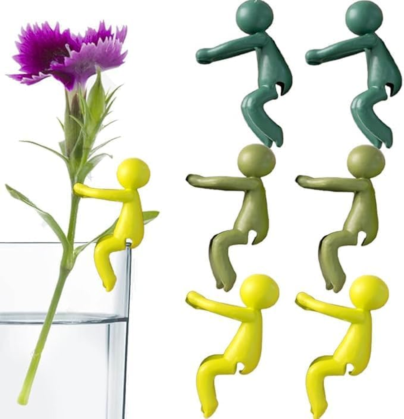 6Pcs Plant Propagation Buddy | Little Man Plant Supports for Cuttings, Sprouts, Stems, Shoots | Decorative Garden Plant Nurturing Holder for Plant Lovers image number 1