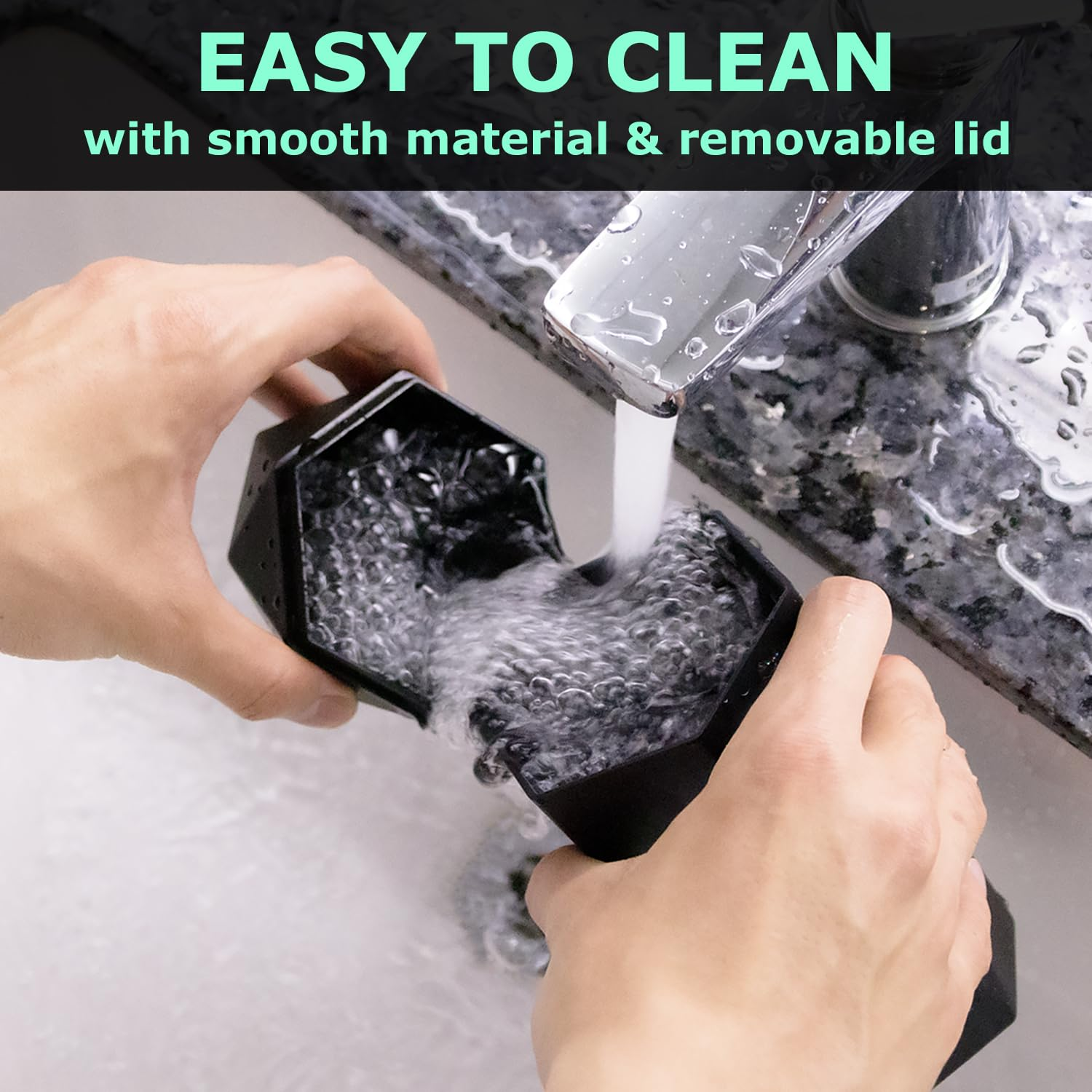 Car Trash Can with Lid, Leakproof Automotive Portable Trash Bin, Diamond Design Easy to Clean Plastic Desktops Dustbin Organizer for Car Home Office with 90Pcs Trash Bags image number 3