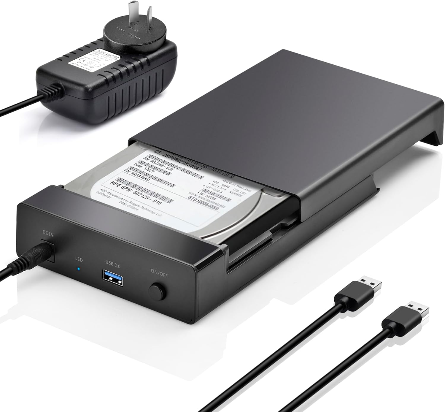 Amtake USB 3.0 to SATA External Hard Drive Docking Station for 2.5 and 3.5 Inch SATA HDD/SSD Hard Drive Enclosure, Supports UASP image number 2