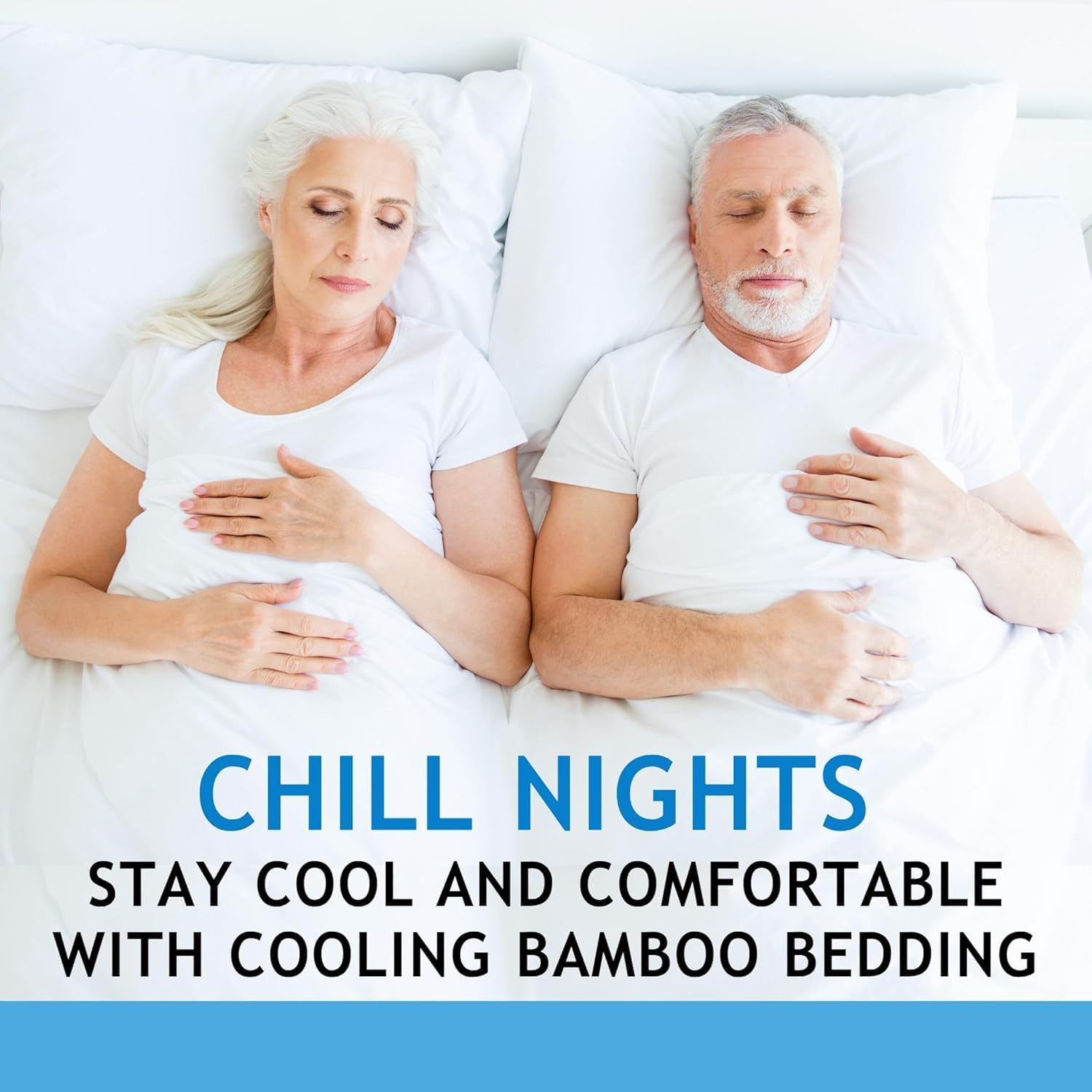 JOMO - Cooling Bed Sheets King Size - White, 4 Pack - 75% Viscose Derived from Bamboo, 25% Modal - Cooling Sheets for Hot Sleepers - Ultra Soft & Comfortable with 156 GSM Thick Fabric image number 5