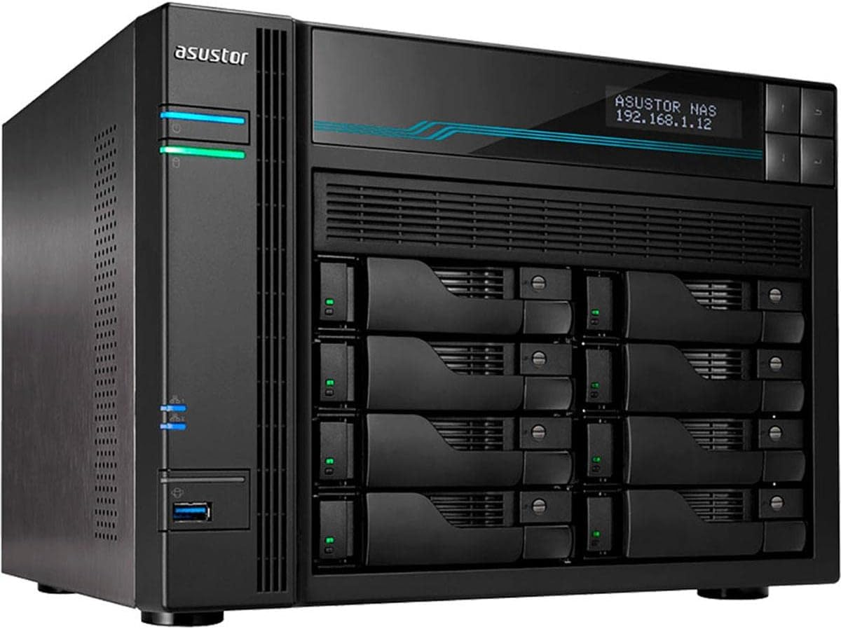Asustor AS6508T Lockerstor 8 NAS Intel Atom C3538 8GB DDR4 8 Bays Network Attached Storage image number 1