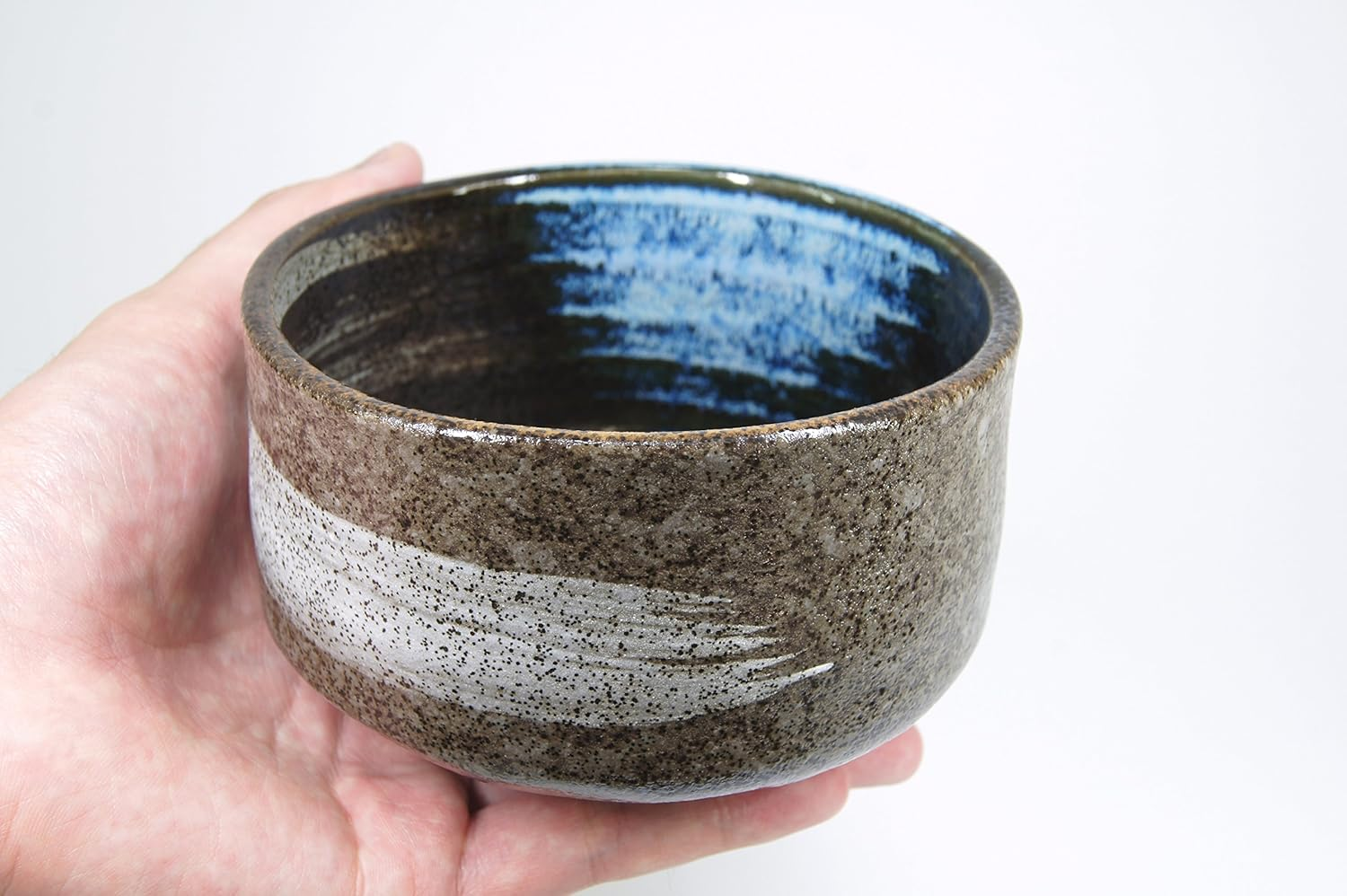 Mino Ware Japanese Handcrafted Matcha Tea Bowl Brown, Matcha Tea Cup Ceremony, Authentic Pottery, Hagoromo Chawan image number 6