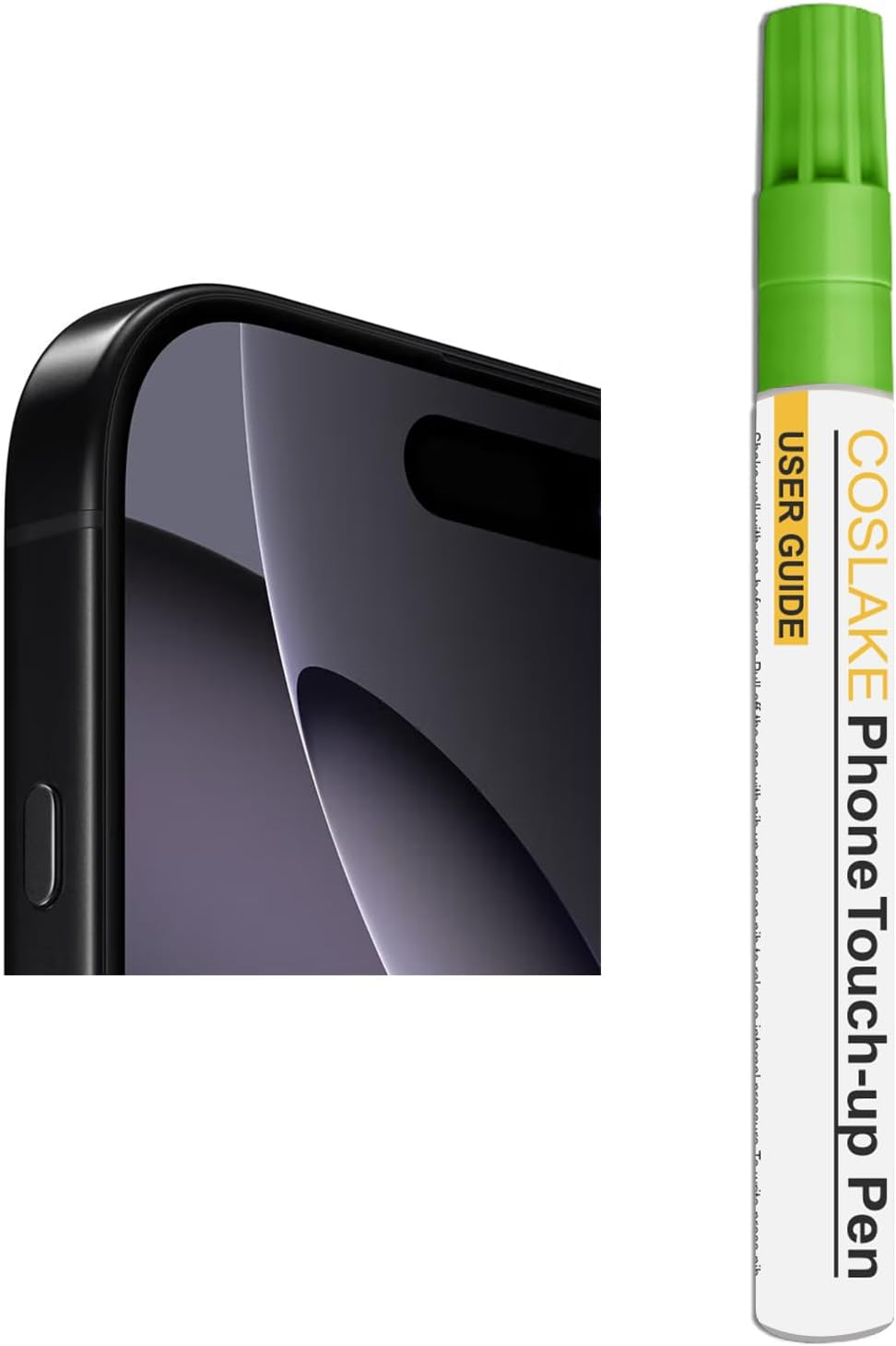 Natural Titanium Touch up Paint for Iphone 16 Pro/16 Pro Max, Phone Side Paint Scratch Repair, Quick & Easy Solution to Repair, Scratch Remover Pen with 1PC Replacement Pen Nib