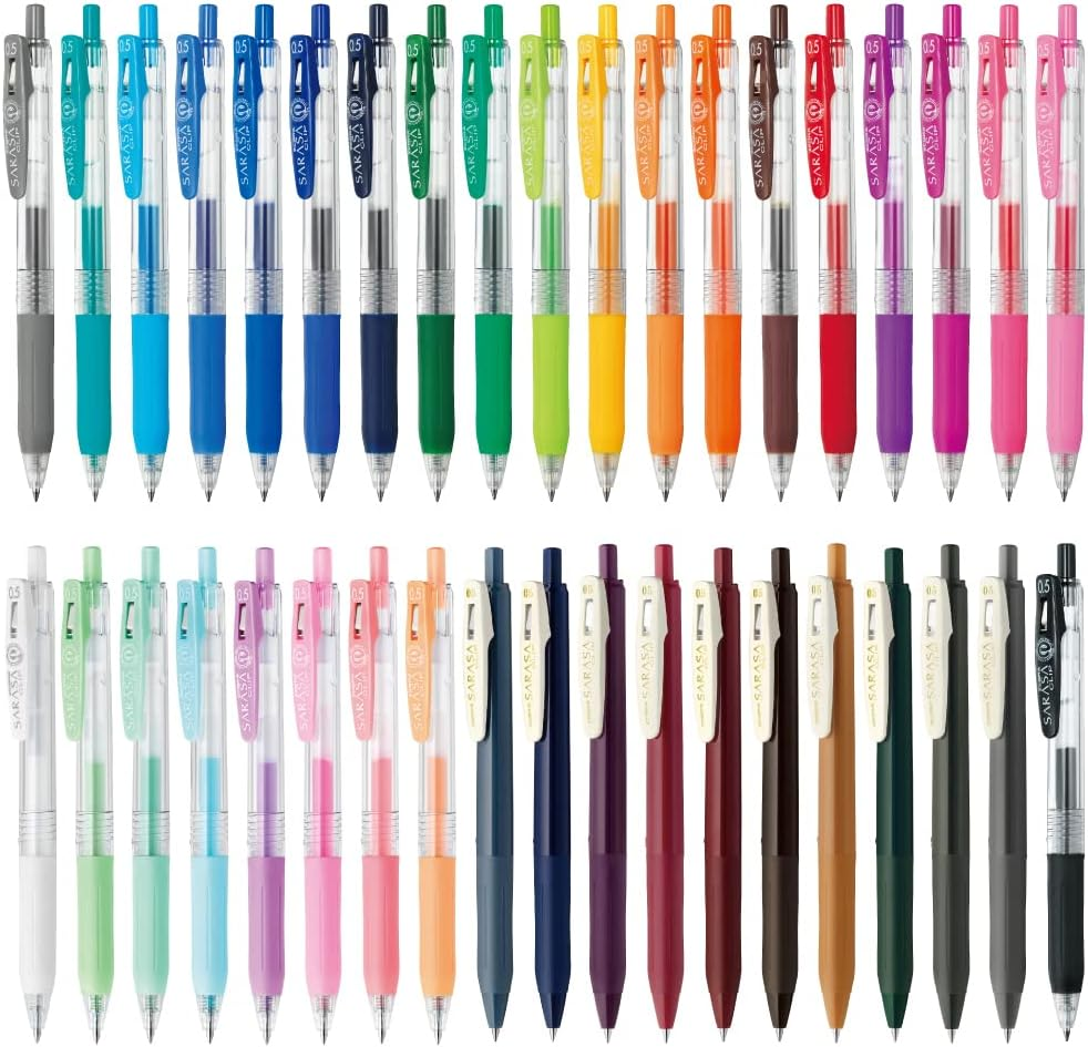 ZEBRA JJ15-38C-AZ Gel Ballpoint Pen Sarasa Clip 0.5Mm 38 Colors