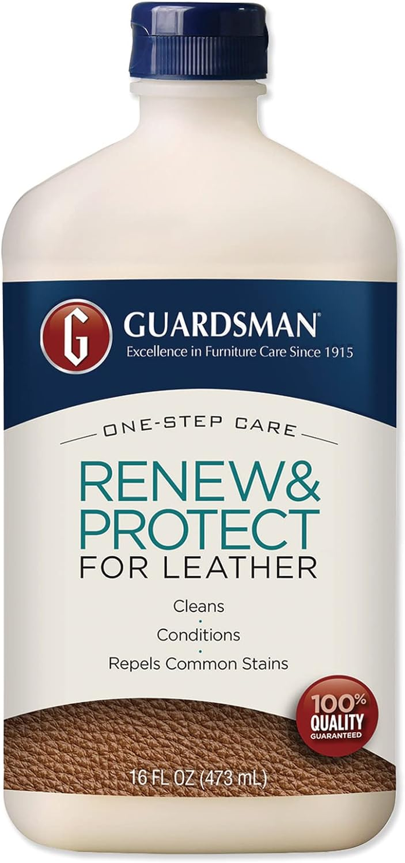 Guardsman Renew & Protect Leather Cleaner, Conditioner, and Protector for Leather Furniture & Car Interiors | Small Leather Goods and Leather Shoe Cleaner, 16 Fluid Ounces image number 1