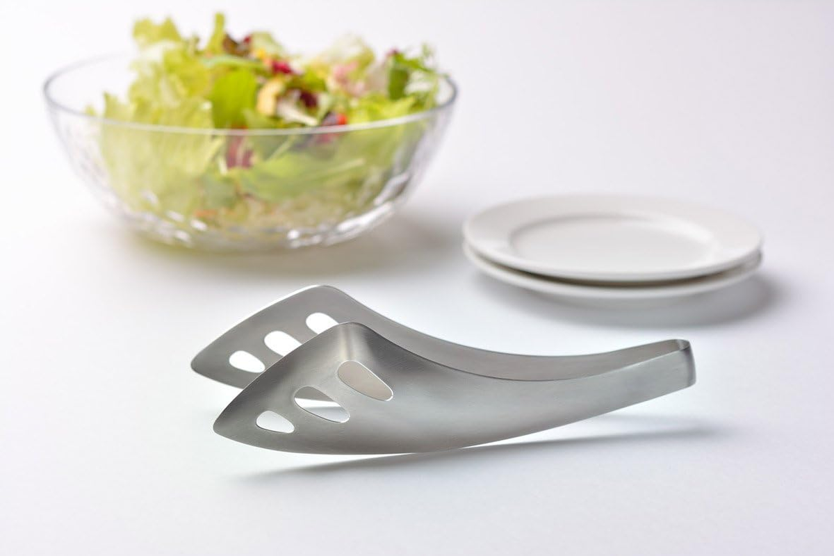 Oaks Rey LS1514 Yubisaki Server Tongs, Easy to Serve Even While Sitting, Stainless Steel, Made in Japan image number 4