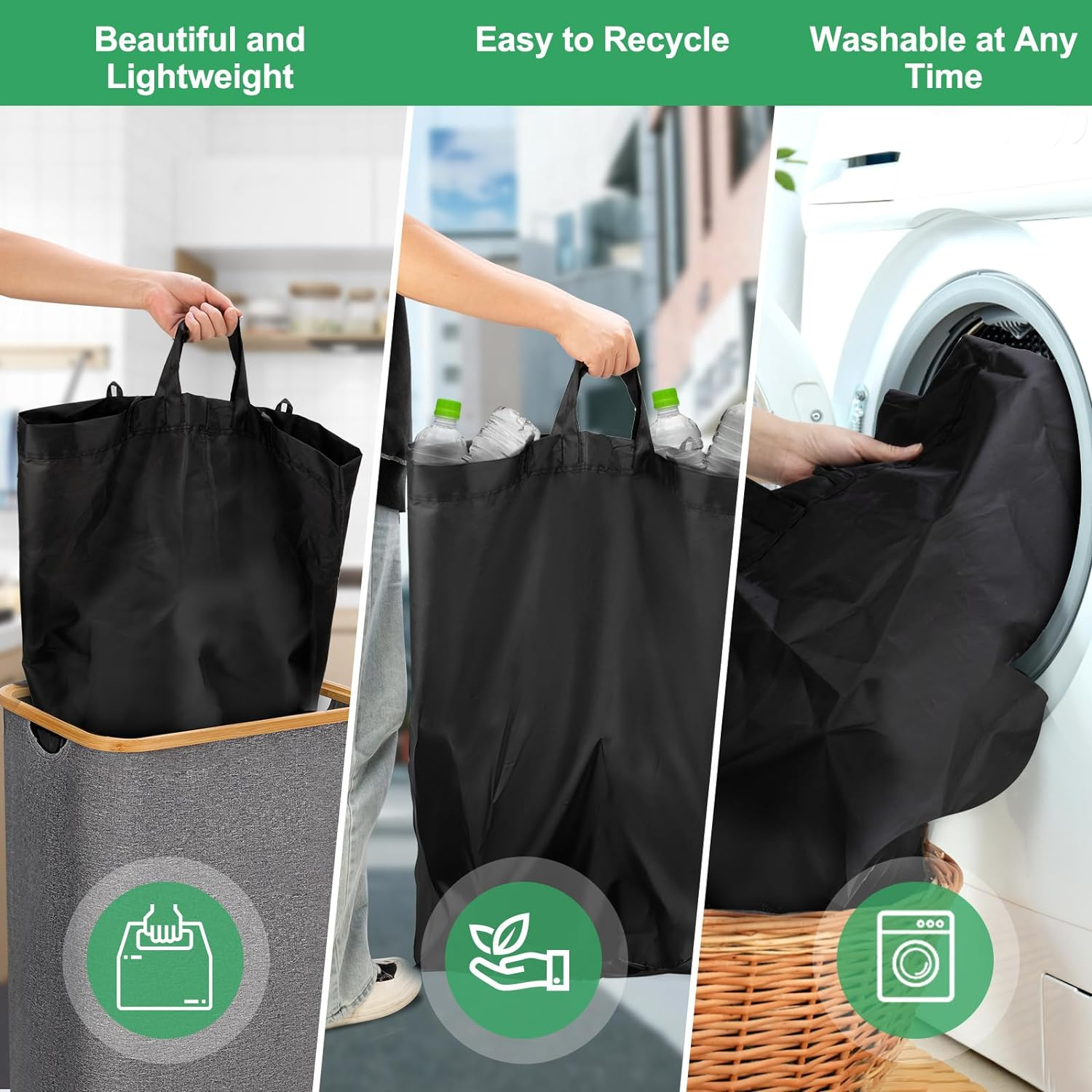 HOTOIQ Recycling Bin for Kitchen Home, Reusable Separate Recycling Bin Organizer,100L Recycling Waste Trash Sorting Organizer for Collecting Empties and Glass Waste,Deposit Bottles,Waterproof(Grey)